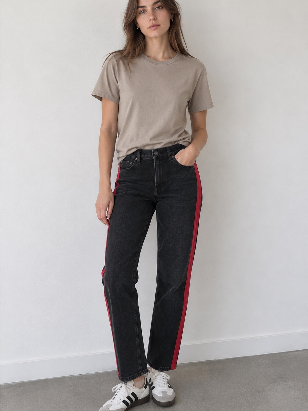 Polo by Ralph Lauren Black Jeans with Red Side Stripe